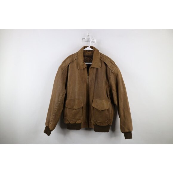 Vtg 90s Streetwear Mens Large Quilted Lined Heavy Suede Leather